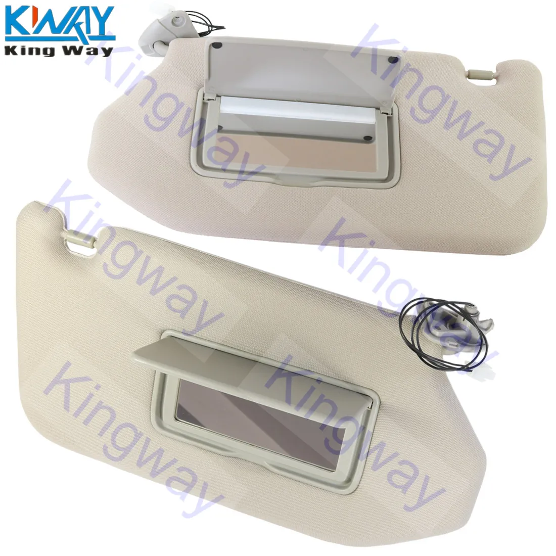 FREE SHIPPING-King Way- Left& Right Sun Visor Set For 2013- Pathfinder 14-17 Infiniti QX60& Lamp 96401-9PB0A,96400-9PB0A