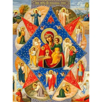 

5D Diamond Embroidery Full Set Round Rhinestones Religious Icon Picture 3D Diamond Painting Kit Cross-Stitch Diamond Mosaic Sale