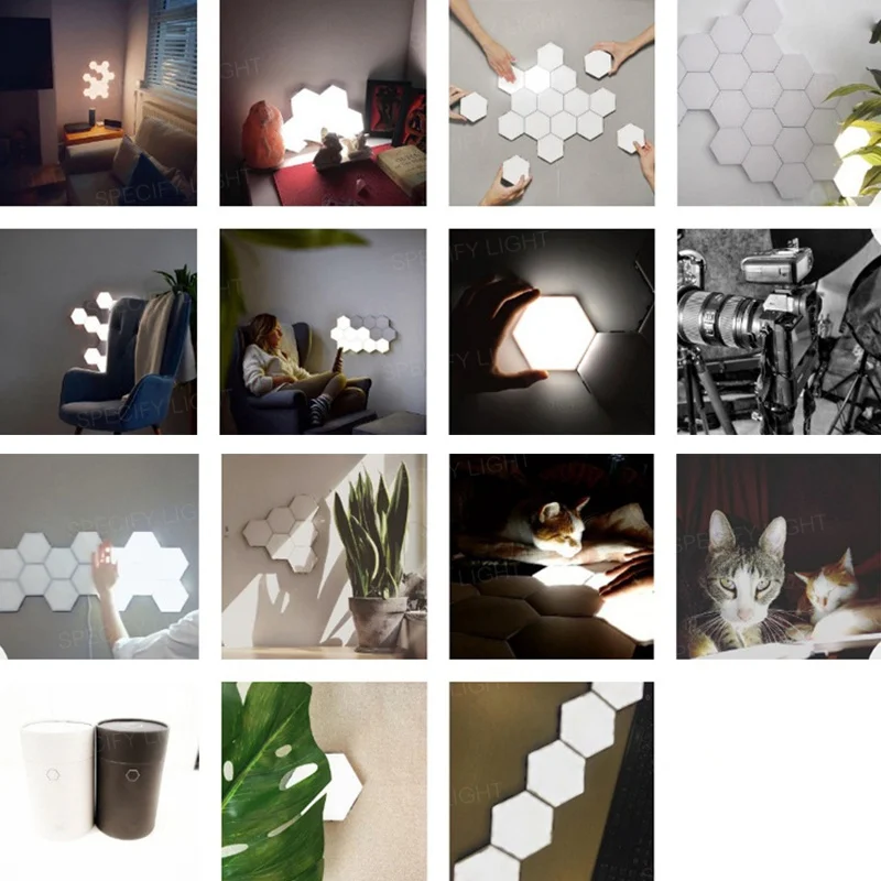 Multi Quantum lamp led modular touch sensitive lighting Hexagonal lamps night light magnetic creative decoration wall lampara (12)