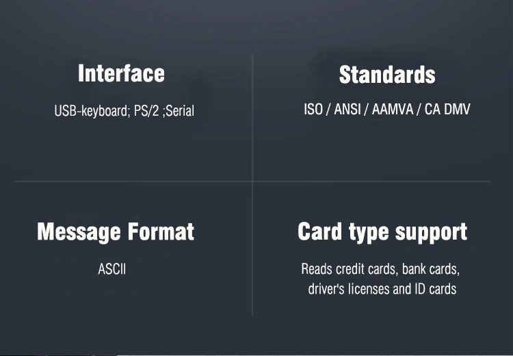 3 Track RS232/ USB ATM Encoder Magnetic Stripe Card Reader HCC750