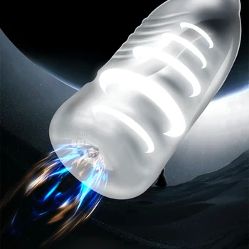 Sucking Male Masturbator Vibrator Vagina Automatic Masturbation Suction Cup Simulator Oral Pussy Blowjob Sex Toys For Men Adults 4