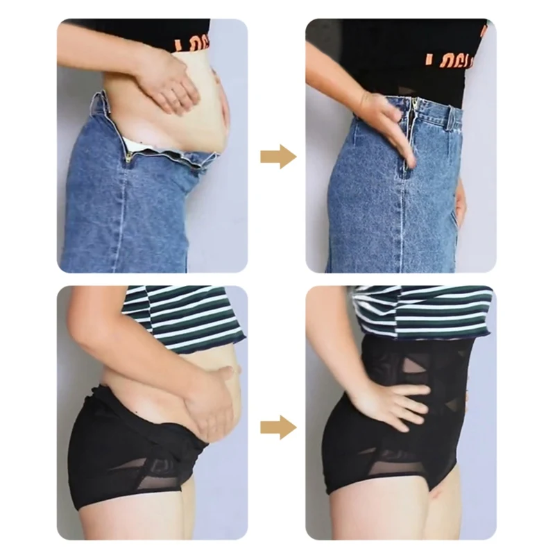 Body Shaping Briefs Cross-type High Waist Tightening Abdominal Pants Postpartum Corset Waist Lifting Hips Stomach Briefs
