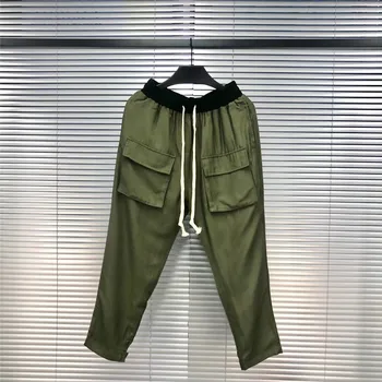 

20SS new High quality Hiphop Arnodefrance Sweatpants Men Women Elastic Waist Stitching Military Army Trousers Jogger Pants