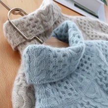 Кашемировый свитер женский полувысокий воротник джемпер осень и зима свободный ленивый свитер от ветра женский длинный рукав