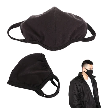 

Health Care Unisex Men Women Black Masks Dustproof Earloop Breathing Cotton 3D Mouth Mask Face Cover