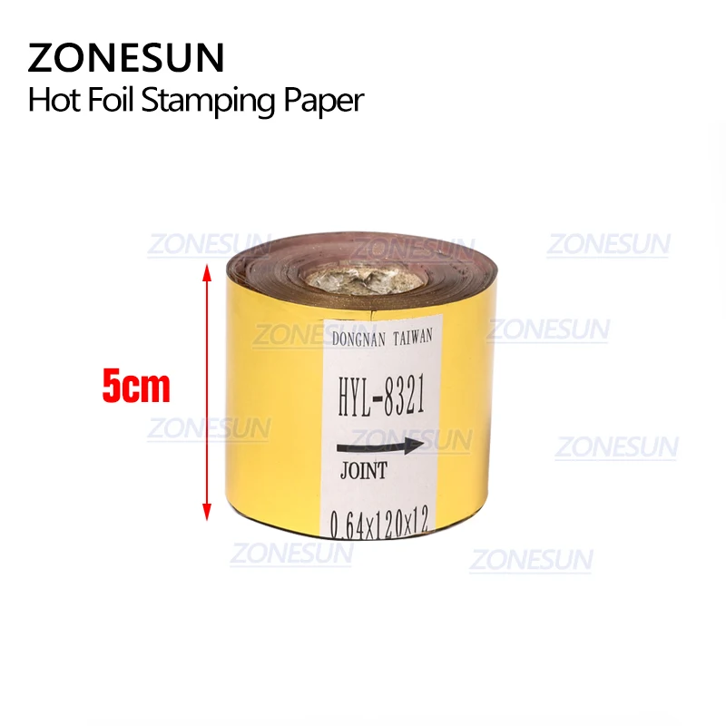 ZONESUN 5 см золотые серебряные красные рулоны горячей фольги штамповочная бумага