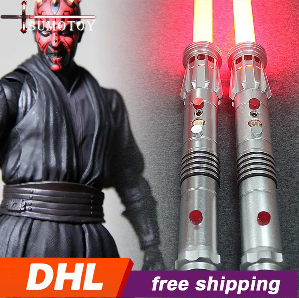 SUMOTOY MER Lightsaber Косплей двойные лезвия двойной металлический Hilt Force FX Lighting Heavy Dueling