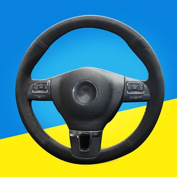 

Auto Braid On The Steering Wheel Cover for Volkswagen VW Gol Tiguan Passat B7 Passat CC Touran for Jetta Mk6 Car Car-styling