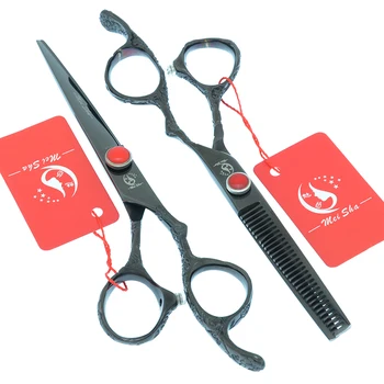 

Meisha 6 inch Professional Barber Hairdressing Styling Scissors Set Plum Handle Hair Salon Cutting Shears Haircut Razors A0116A