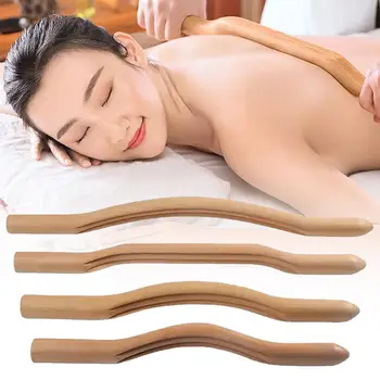 

4Pcs Joylife Wood Body Slimming Scraping Stick Massager Back Shoulder Neck Waist Leg Massage Tool Wooden Tool