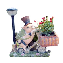 Садовый дворик креативный Солнечный поросенок цветочный горшок наружное украшение сада Украшение сада цветочный магазин украшение виллы M2654