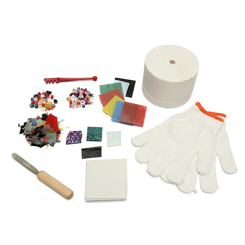 DWZ 10pcs Professional Microwave Kiln Tool Set Stained Glass Fusing Supplies DIY Kit
