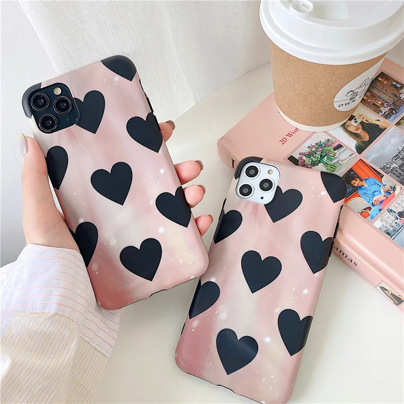Чехол для телефона Meachy Love Heart iphone 11 7 8 Plus XS Max X XR винтажный роскошный силиконовый