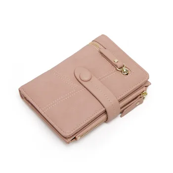 

2020 PU Women's Wallet Women's Short Korean Student Folding Multifunctional Clutch Small Wallet Portefeuille Femme Billetera New