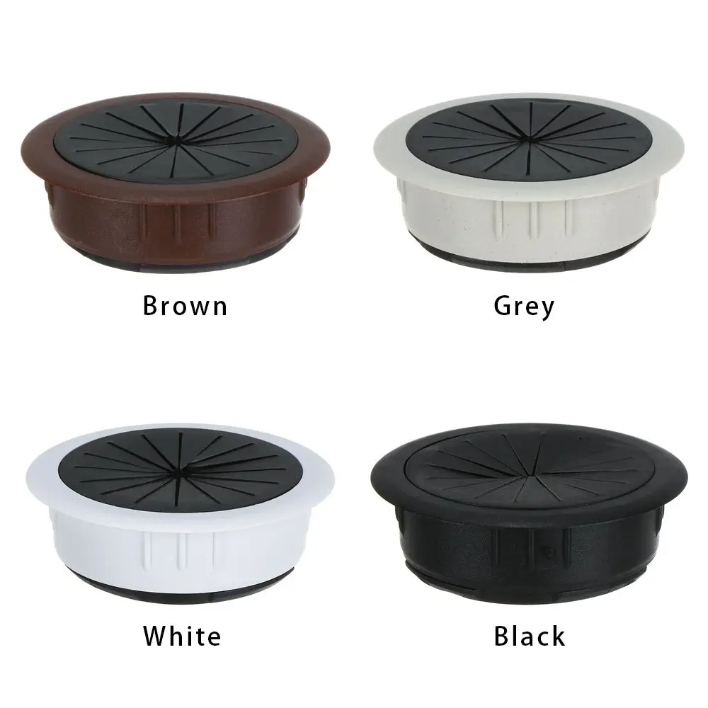 Desk Table Wire Hole Cover Computer Grommet Table Cable Outlet Dust Plug Wire Tidy Storage Organizer Cable Fastener Line Box