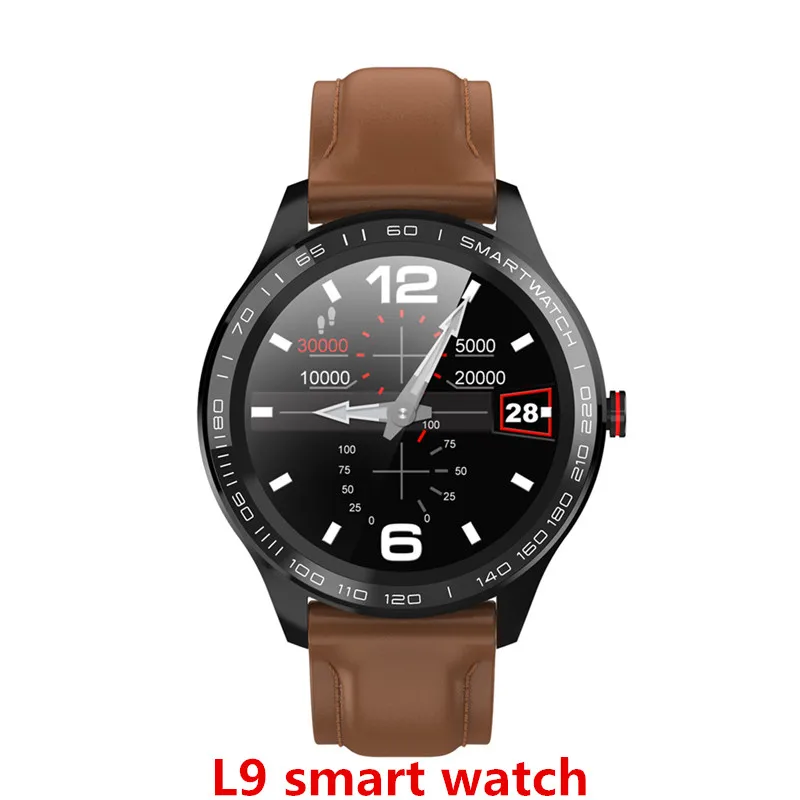 L9 Brown skin L8 Смарт часы, L9 Смарт часы es, мужские IP68 Водонепроницаемый пульсометр Шагомер Секундомер Bluetooth Фото спортивные фитнес часы PK L5 - Цвет: L9 Brown skin
