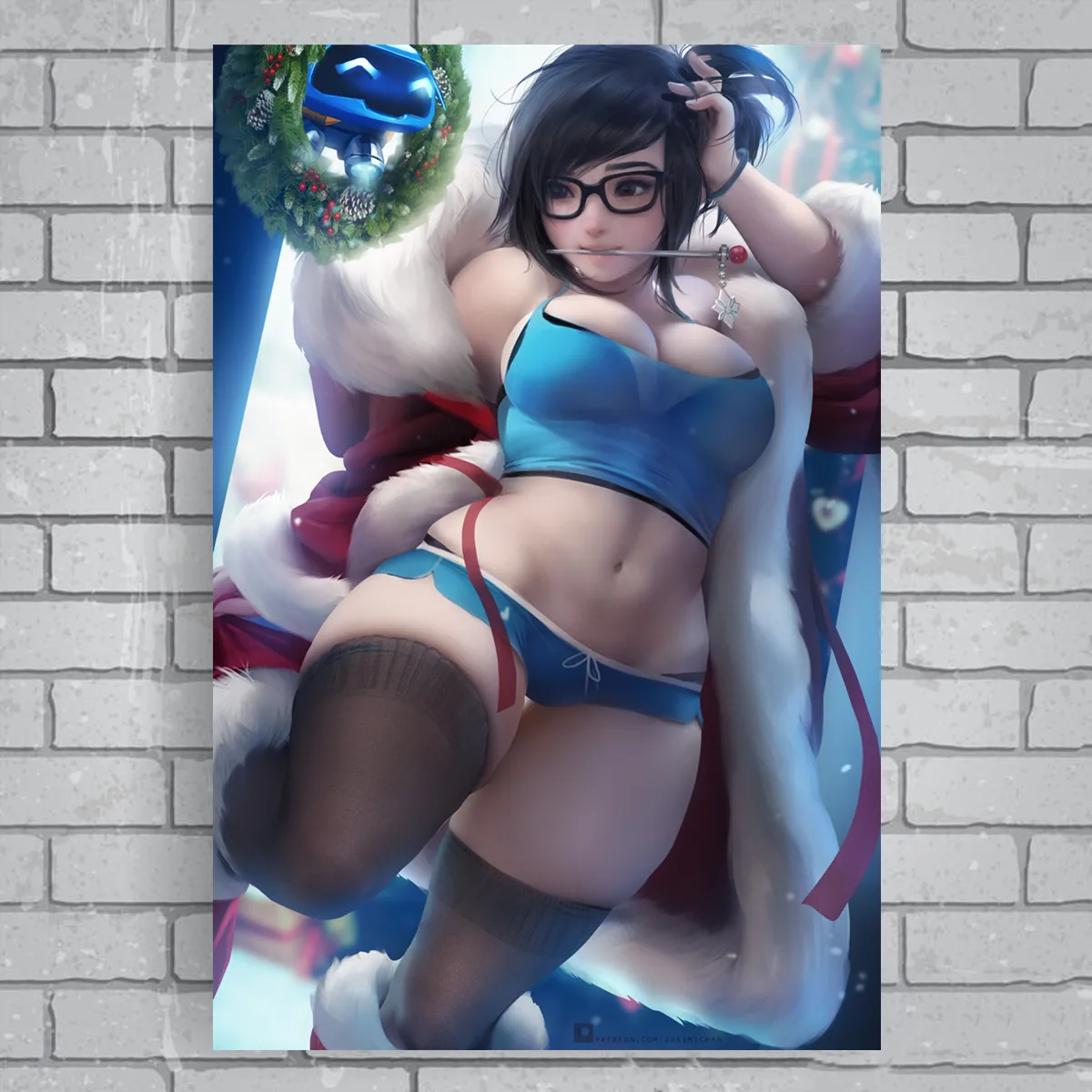 Overwatch-Mei-Game-HD-Poster-Canvas-Oil-Painting-Living-Room-Wall-Scrolls-Cloth-Paintings-Sexy