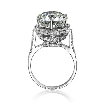 

Size 5-10 Luxury Jewelry Fine 925 Sterling Silver Dove Egg Big White Topaz CZ Diamond Gemstones Women Wedding Band Ring Gift