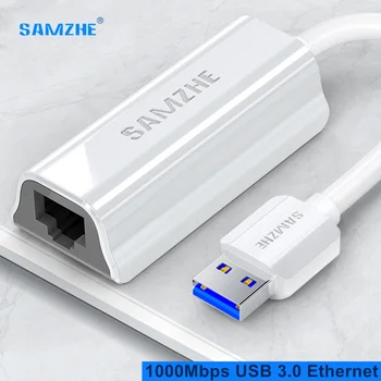 

USB 3.0 Ethernet Adapter USB 2.0 Network Card to RJ45 Lan SAMZHE for Windows 10 Macbook Xiaomi Mi Box 3/S Nintend Switch