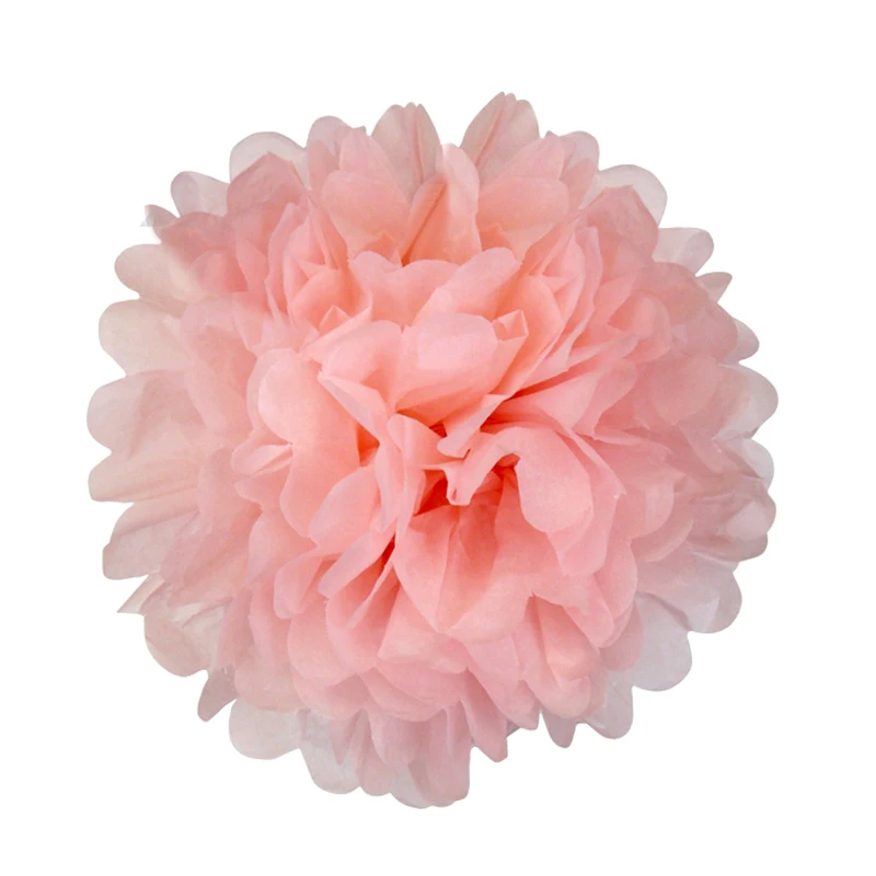 5 шт. 15 см помпоны из оберточной бумаги свадебные декоративные бумажные цветы шар детский душ день рождения декоративная бумага для вечеринок помпоны - Цвет: 5pcs pink