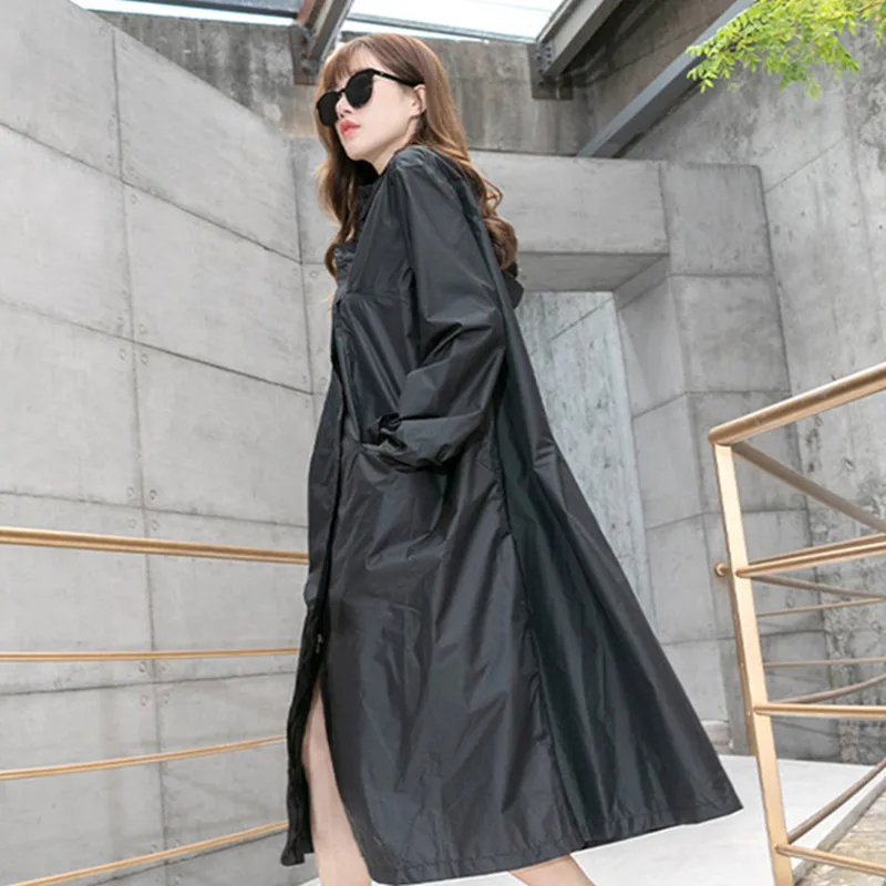 Long Raincoat for Women, Waterproof Hood, Ladies Rain Coat, Ponchos  Jackets, Windproof Female Chubasqueros Mujer