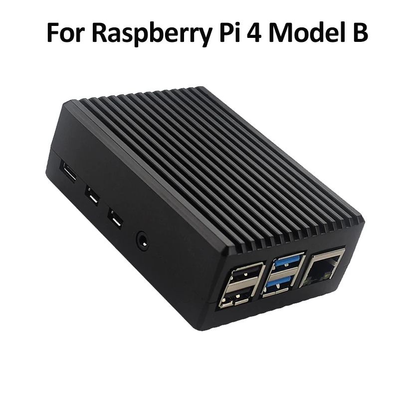 

Raspberry Pi 4 Model B Black Aluminum Alloy Case Passive Cooling Shell Metal Enclosure Heat Dissipation for Raspberry Pi 4 Case