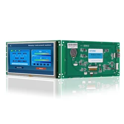 7 Polegada display inteligente 800*480 da tela de toque do módulo gráfico tft lcd com relação rs232 e ttl para o uso industrial