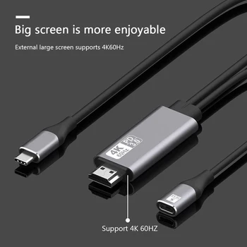 

Type-C USB-C to HDMI HDTV 4K 60HZ Cable Adapter with USB Powered For Samsung Galaxy S10 S9 Note 9