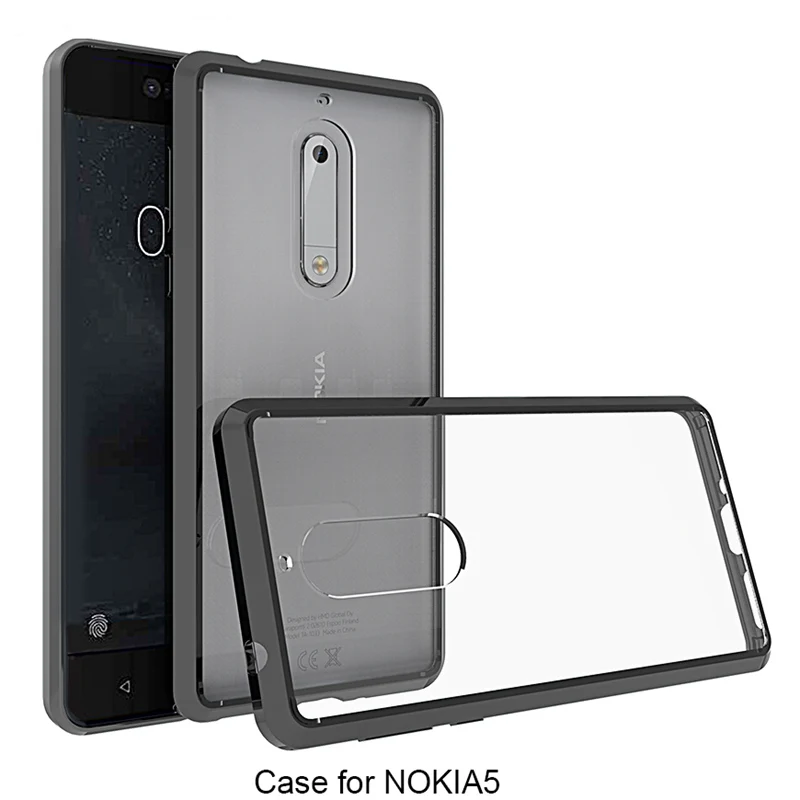 

Soft TPU/PC Air Cushion Tech Case For Nokia 5 Protective Fundas Coque Shockproof Crystal Clear Shell Hard Back Cover For Nokia5