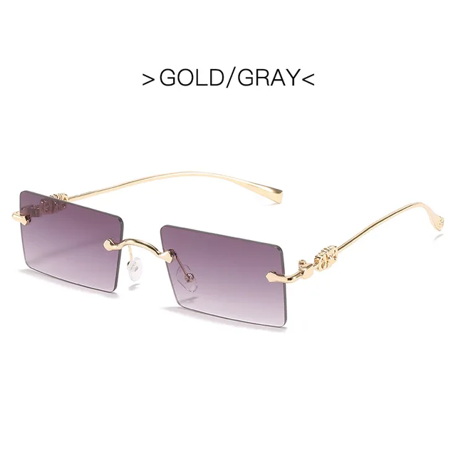 2021 Fashion Square Glasses Women Sunglasses Classic Vintage Metal Frame Eyeglasses Male Female Luxury Sun Glasses Uv400 Purple