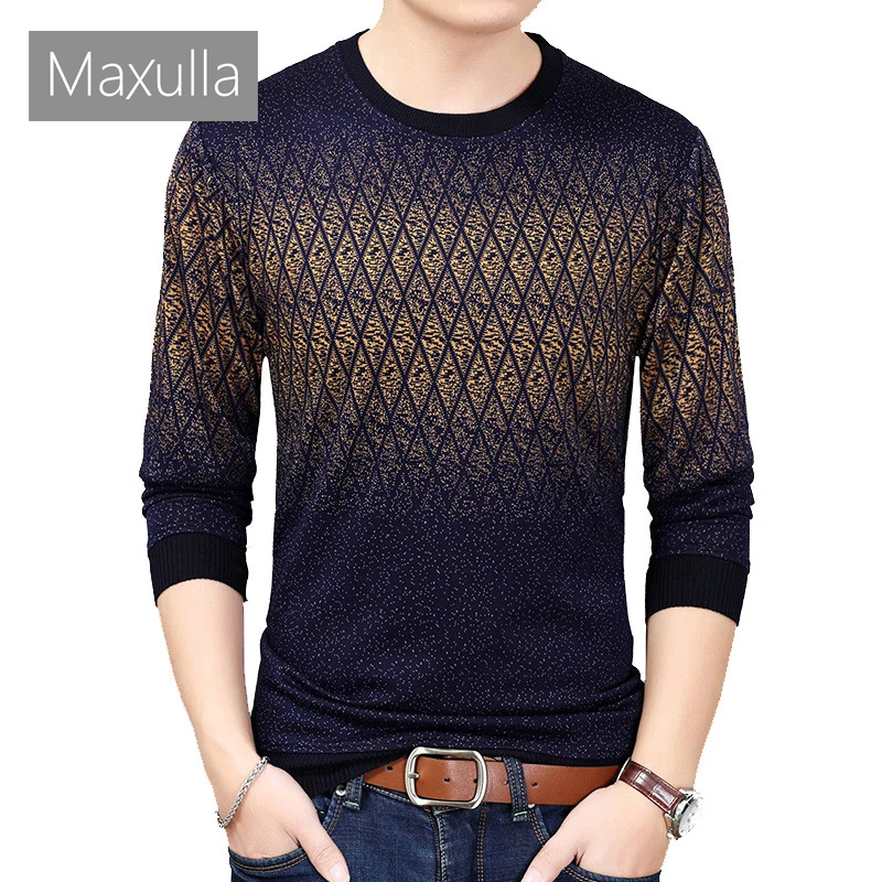 

Maxulla Mens Sweaters Casual Social Wool Pullover Sweater Shirt Jersey Clothing Mens Fashion Knitted Pull Sweaters