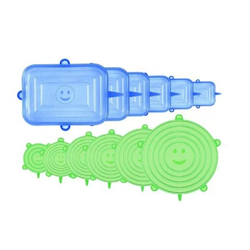 

Silicone Elastic Lid,12 Pcs of Reusable Lids for Bowls,Cups,Jars, Suitable for Containers of Different Sizes and Shapes