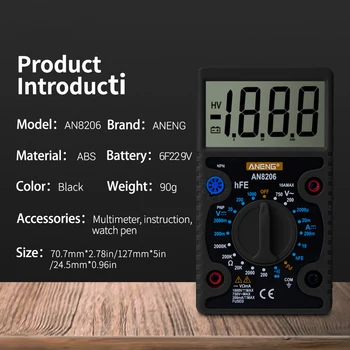 

Portable Digital Multimeter AC DC Voltmeter Ammeter Ohmmeter Volt Tester Uyigao Multimeter Kaiweets Multimeter