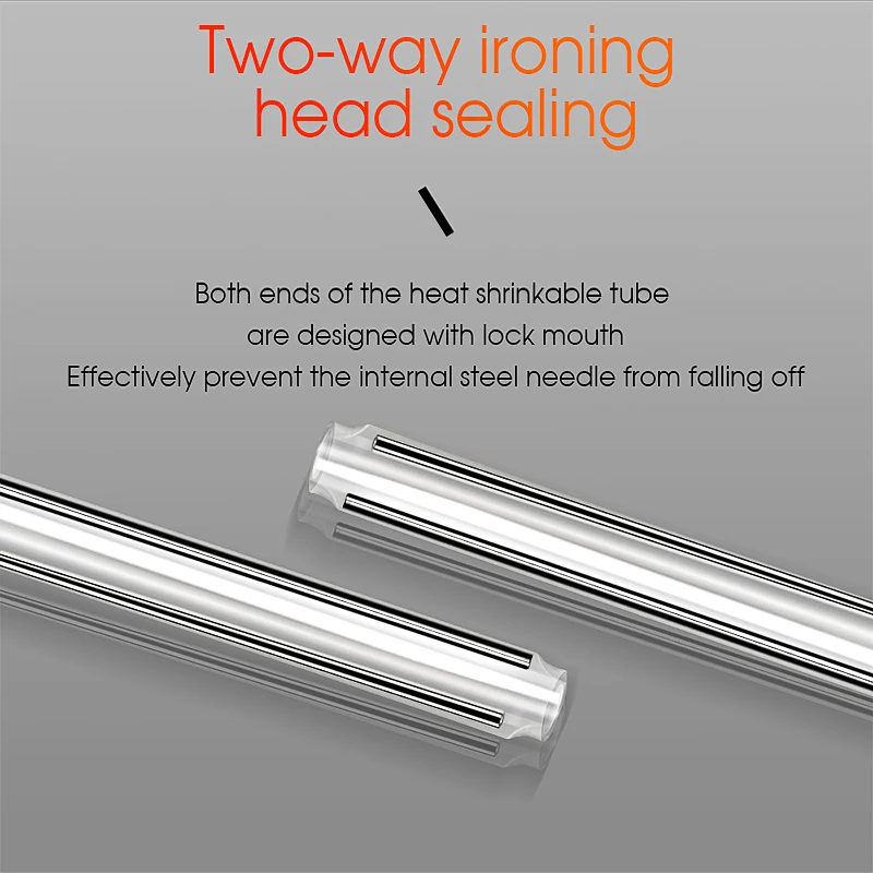100/200/500PCS Fiber optic heat shrink tubing 60mm Double steel needle fiber opt