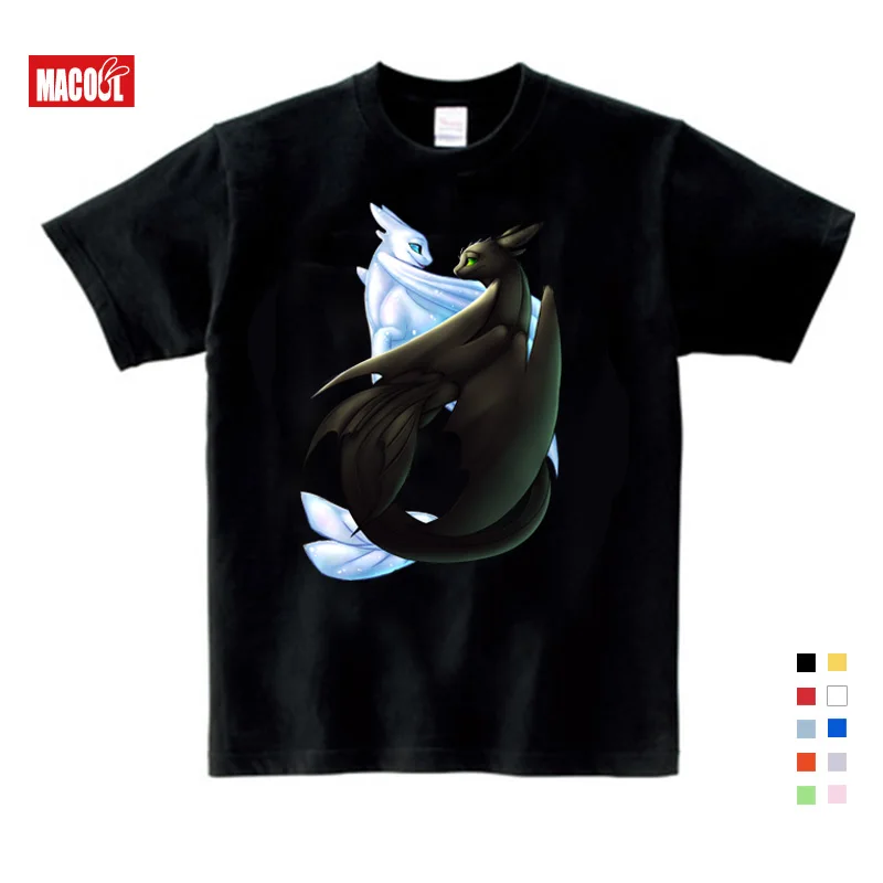 T-shirt2 Толстовки с капюшоном для мальчиков и девочек с принтом «Беззубик» и «Ночная фурия»; детская забавная одежда; детские розовые толстовки с длинными рукавами; 7T - Цвет: T-shirt2