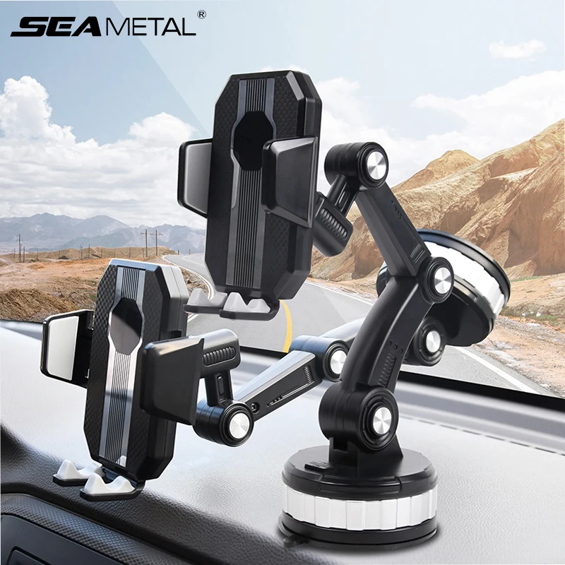 One Button Popup Suction Cup Phone Holder Adjustable Gravity Car Phone