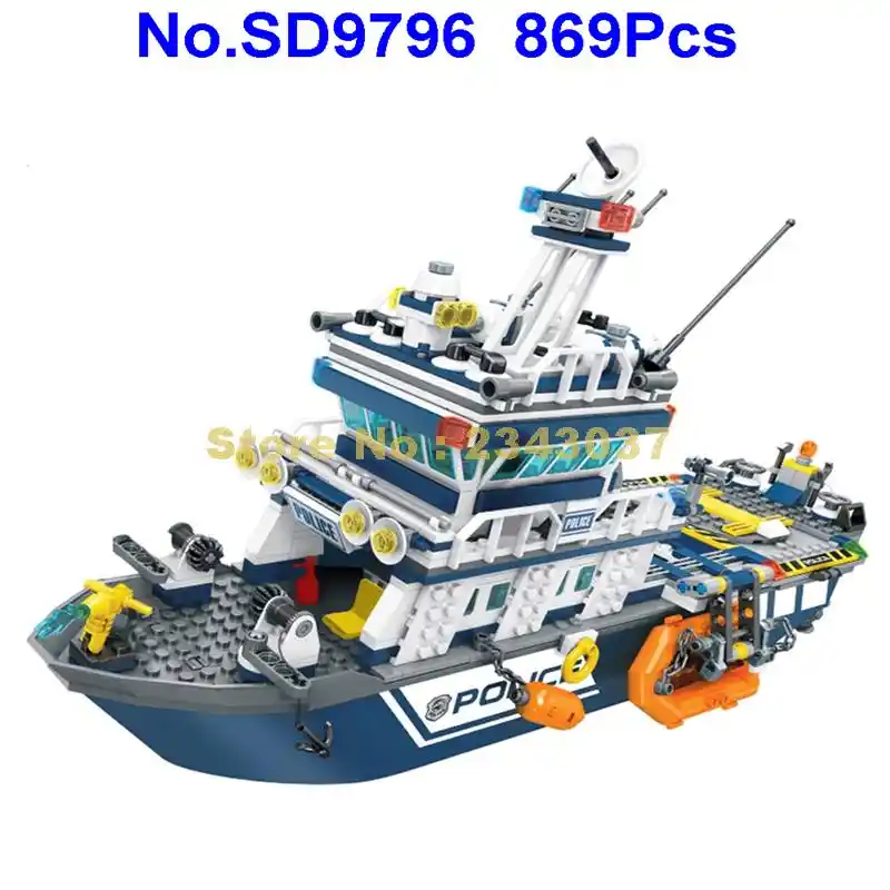 police patrol boat lego