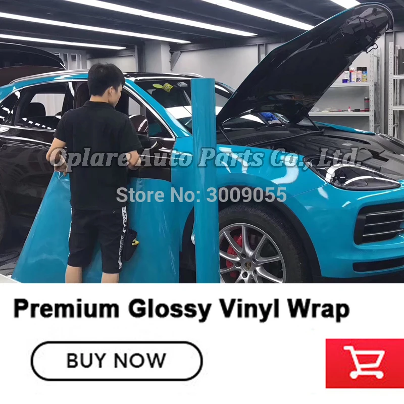 

high end glossy Vinyl Film Gloss vinyl Wrap Sticker new blue Bubble Free Self Adhesive Car Vinyl Film Wrap Sticker