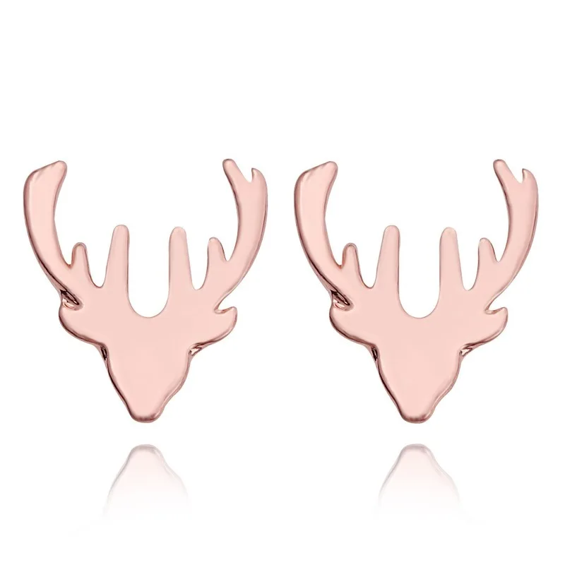 

Hot sale personality is simple lovely antler ear nail high grade alloy does not fade small animal ear nail