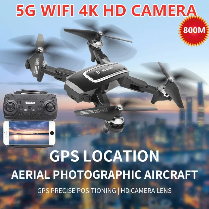 GPS позиционирование после радиоуправляемого дрона 20 минут 5G Wi Fi 4K HD камера FPV 360