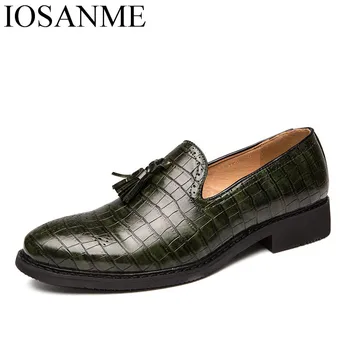 

green tassel leather shoes men italian unique snake skin dress male footwear ballroom dancing wedding party oxford shoes for men