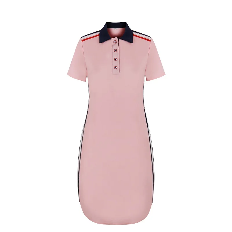 Fashion Brand Women Polo Dress T Shirt Short Sleeve Summer Elegant Dresses Patchwork Female Casual Oversized 6XL Vestidos