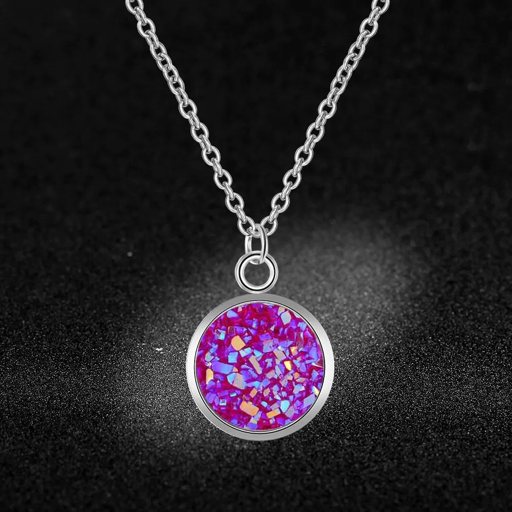 AAAAA качество из нержавеющей стали сверкающий полимерный Шарм для ожерелья для женщин модное Очаровательное ожерелье Специальный подарок - Metal Color: JN149-7