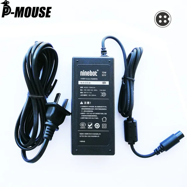 US $21.00 Original Charger for Ninebot Mini Pro Power Adapter Battery Supply US Plug For Ninebot one s2 63v1