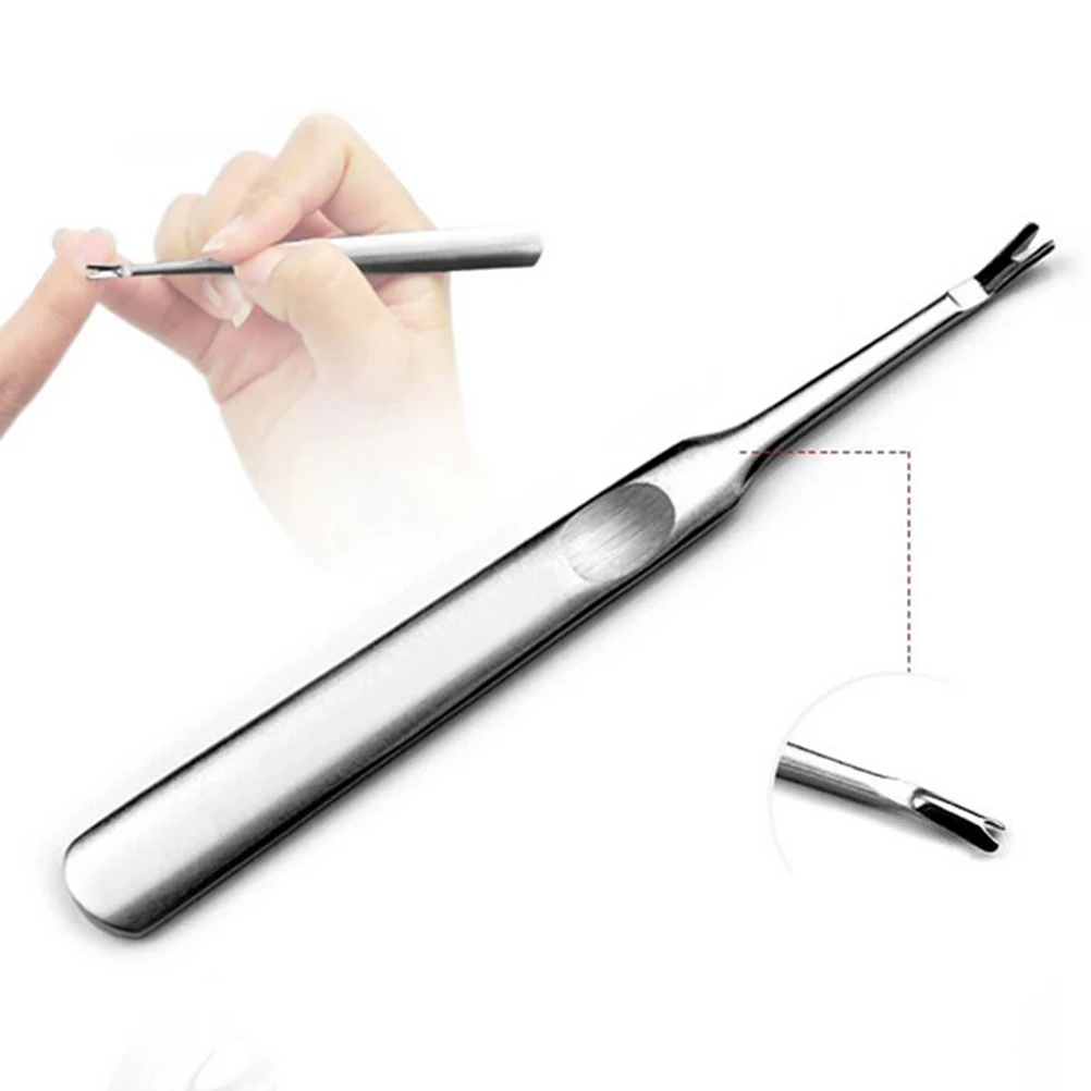 1PCS stainless steel Double head Exfoliating knife pick The dead skin fork manicure tools Nail file Manicure |