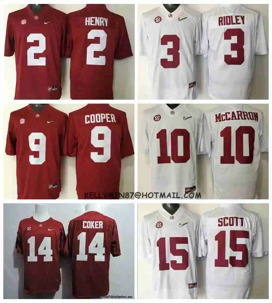 Alabama Crimson Tide, Joe Namath, Kenyan Drake, Reggie Ragland, Eddie Lacy, Blake Sims, Julio Jones, Nick Saban, Mark Ingram Jersey