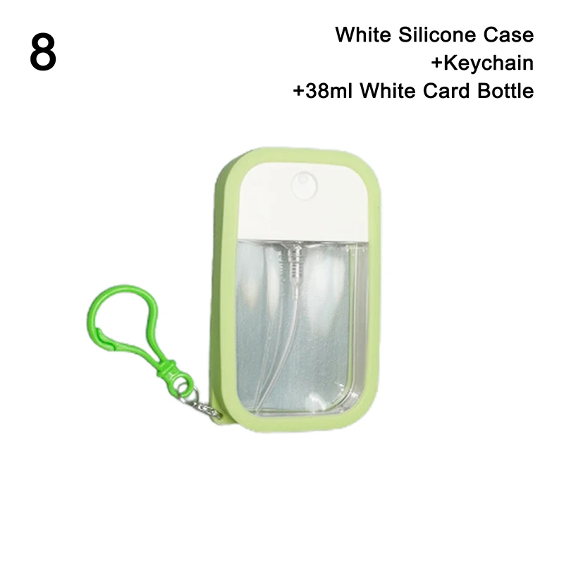 Portable Spray Bottle High Pressure Alcohol Disinfectant 38ML Mist Spray Bottle With Silicone Sleeve And Keychain
