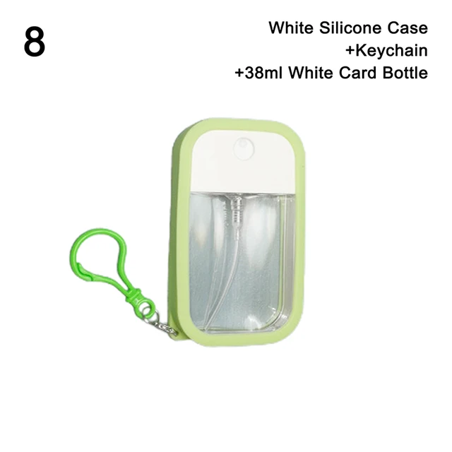 Portable Spray Bottle High Pressure Alcohol Disinfectant 38ML Mist Spray Bottle With Silicone Sleeve And Keychain A8