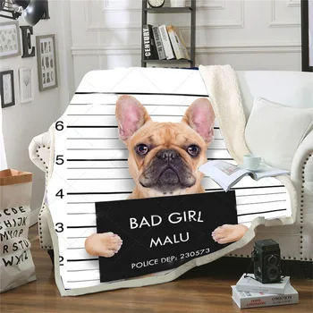 

Funny puppy dog Sherpa Fleece Blanket winter Cartoon fish RabbitPlush Throw Blanket for Kid Adult Dog Puppy Thin Quilt