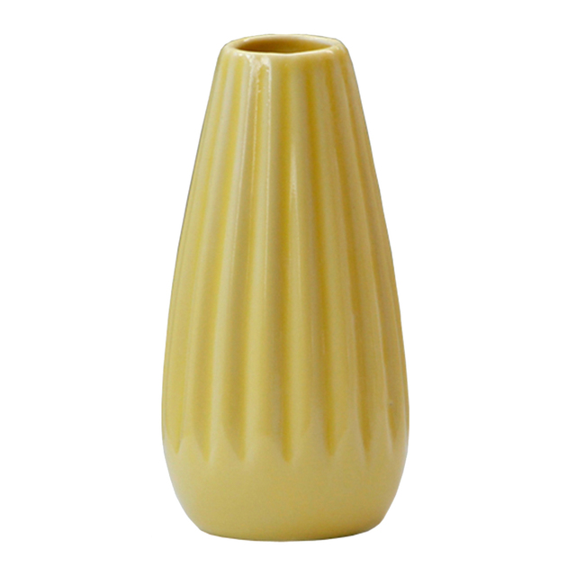 Garden Ceramic Mini Vase Stripe Planter Pot Ornaments Decor Decoration